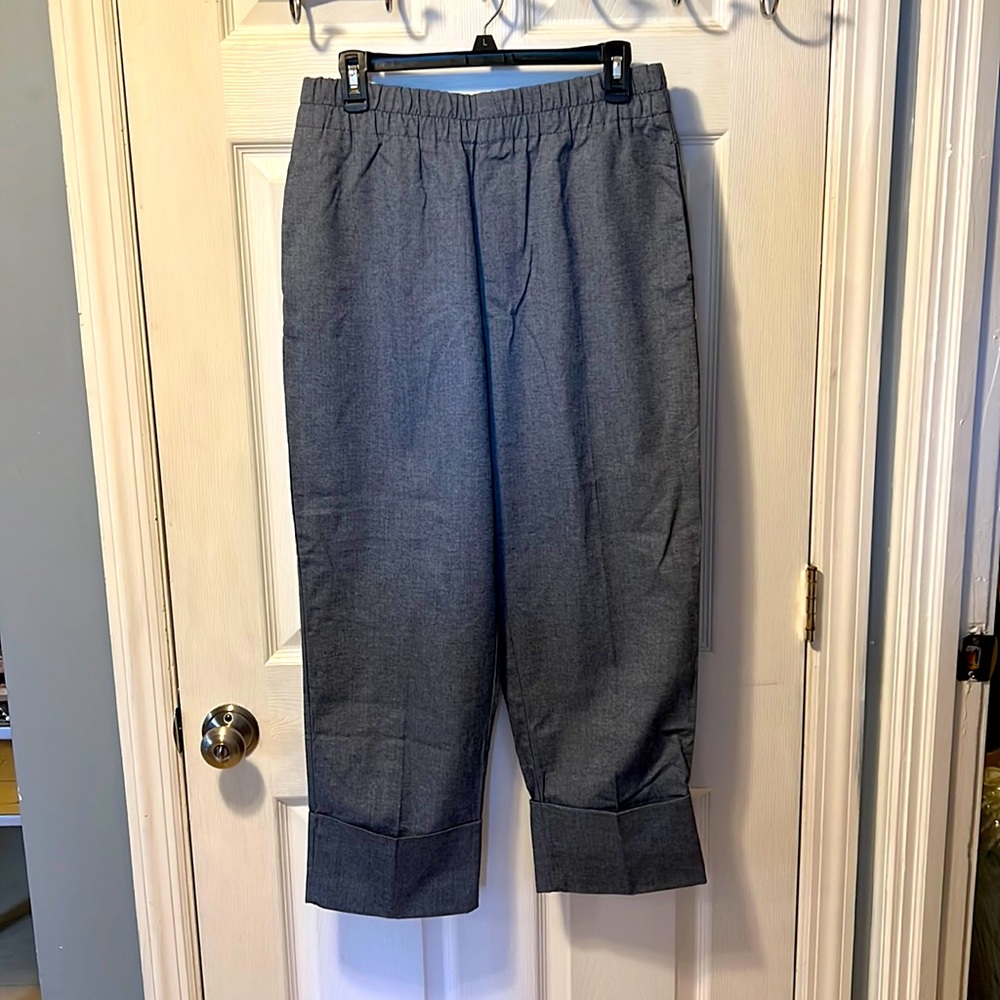 Zara Women's Ankle Crop Gray Pants